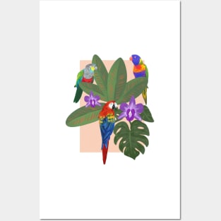 Tropical Bird Friends Posters and Art